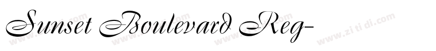 Sunset Boulevard Reg字体转换